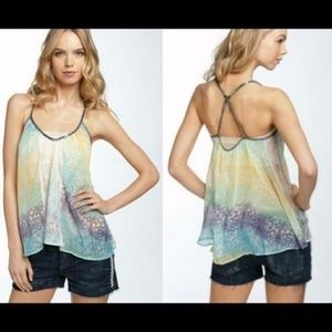 FREE PEOPLE Watercolor SEQUIN Straps Camisole Top
